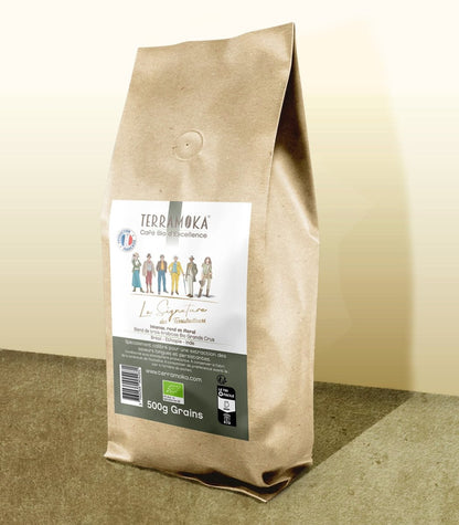 Café bio en grains 500 g Inde, Brésil et Ethiopie - La Signature - goobio-and-zen