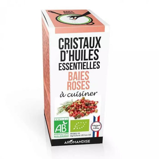 Cristaux Huile Essentielle - BAIES ROSES - 10 g (indisponible pour le moment) - goobio-and-zen