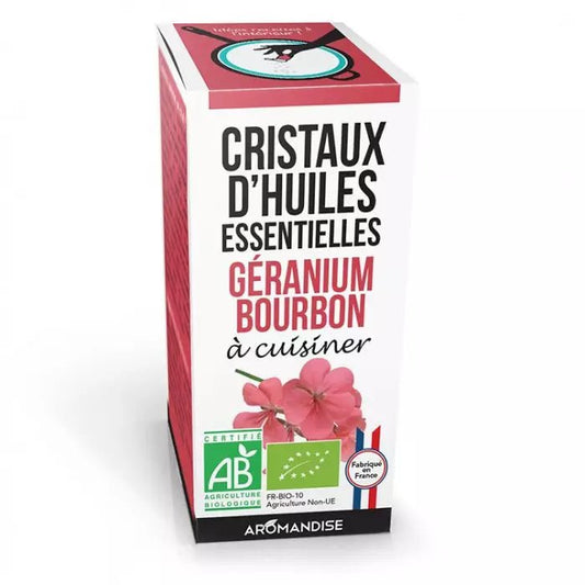 Cristaux Huile Essentielle - GERANIUM BOURBON - 10 g - goobio-and-zen