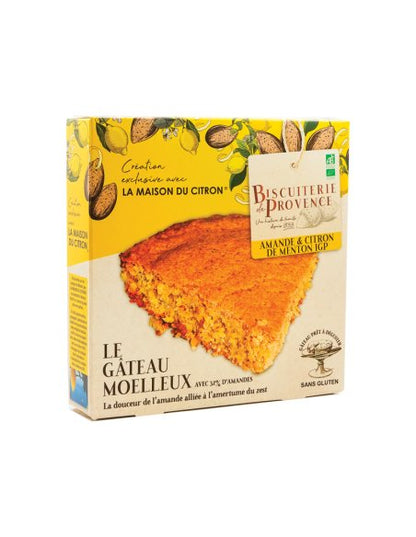 Le Gâteau Moelleux : Amande & Citron de Menthon IGP - NOUVELLE RECETTE - 225 g (4/5 personnes) - goobio-and-zen