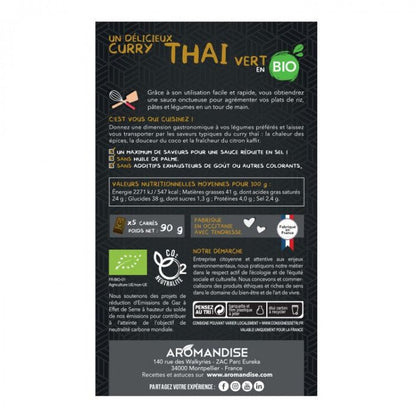 Sauces au CARRE - Curry Vert Thaï - 90 g - goobio-and-zen