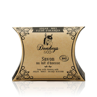 Savon au Lait d'Ânesse : Argan - Miel - Fleur d'Oranger - 100 g - goobio-and-zen