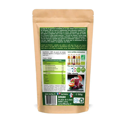 SUPERFRUIT PULPE DE BAOBAB BIOLOGIQUE PREMIUM - 100 g - goobio-and-zen