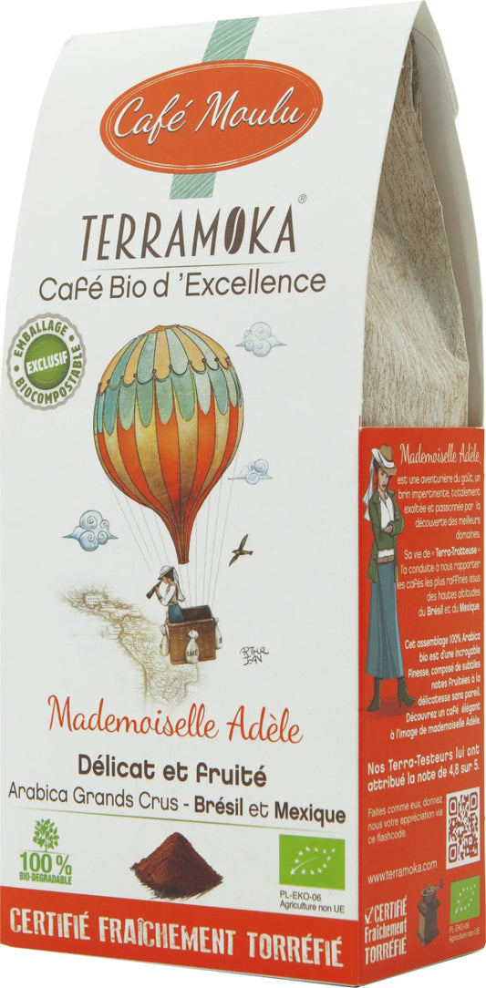 TERRAMOKA Café BIO moulu 250 g - Adèle - goobio-and-zen